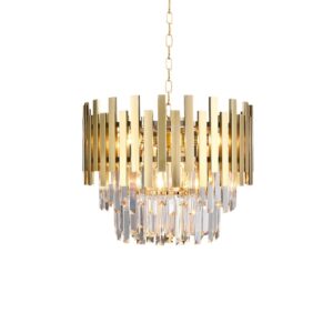 Turin Small Chandelier Gold from the Laura Ashley collection Front
