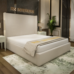 King Sized Bed - Simple Wingback Bed Frame Front