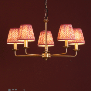 Laura Ashley Favian 5-Light Matt Bronze Pendant with Shade Front