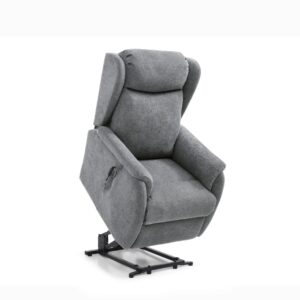 Finn Grey Fabric Dual Laura Ashley Motor Rise Recline Chair Front