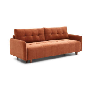 Jaxx Terracotta Chenille Laura Ashley 3 Seater Sofabed Front