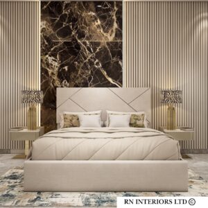 King Size Bed - Perci Upholstered Bed Frame Front