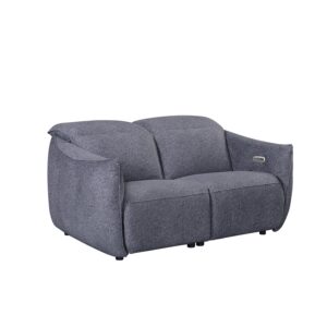 Libra Antracite Fabric Power Recliner LauraAshley 2 Seater Sofa with Adjustable Headrests Front