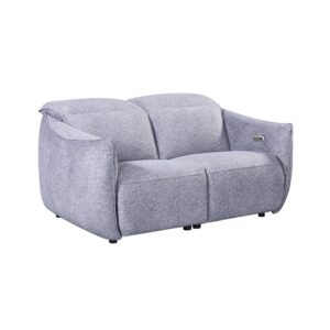 Libra Grey Fabric Power Recliner 2 Seater Sofa with Adjustable Headrests – Laura Ashley Front