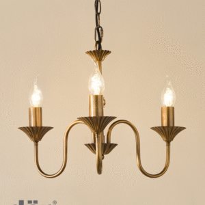 Laura Ashley Lydian 3-Light Antique Bronze Pendant – Fitting Only Front