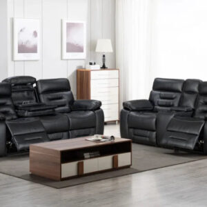 Genoa - 2 LauraAshley Seater - Leather Recliner Front