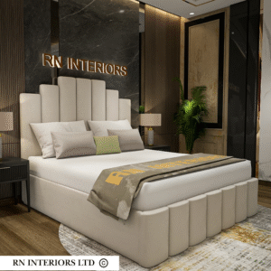 Isabella Plush Fabric Bed Frame Front