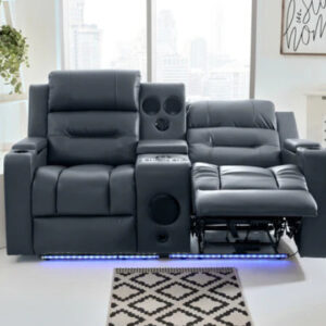 Milan - 2 LauraAshley Seater - Leather Recliner Front