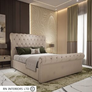 Super King Size Bed - Scroll Bed Frame Front