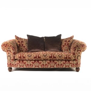 Elgar Midi Tetrad Sofa LauraAshley in Enigma Claret Fabric Front