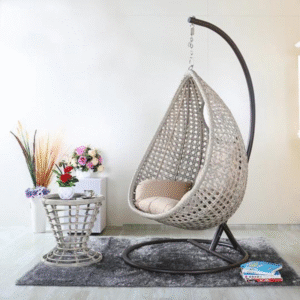 Rattan Basket LauraAshley Hanging Egg Chair Front