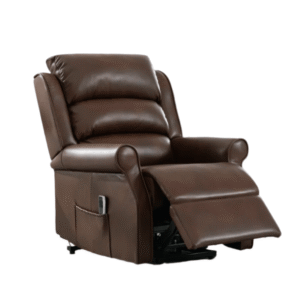 Windsor Brown Leather Lift & Tilt Recliner (Dual Motor) – Laura Ashley Front