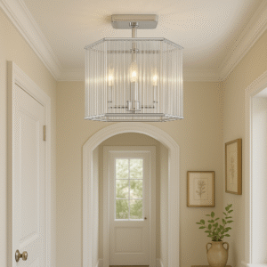 Alexa Semi Flush Lantern from the Laura Ashley collection Front