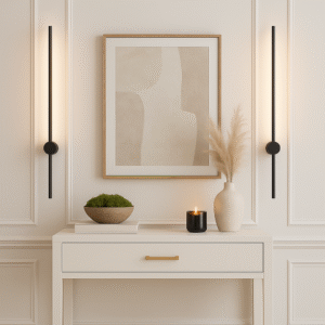 Nordic Stick Wall Light – 3 Sizes, Modern Matte Black by Laura Ashley Front