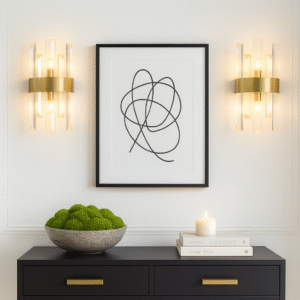 Brentwood Crystal Wall Light in Brushed Gold by Laura Ashley Front