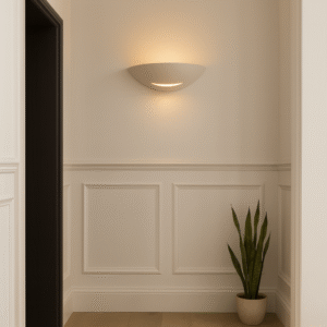 Laura Ashley Brighton White Ceramic Paintable Wall Light Front