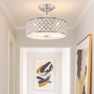 Brisbane Semi Flush – 2 Colours, part of the Laura Ashley range Front