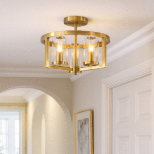 Caria Small Semi-Flush Ceiling Light – 2 Colours from Laura Ashley Front