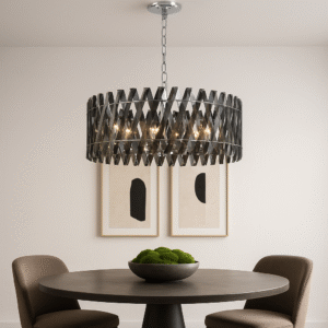 Devonport XL Smoked Crystal Flush Chandelier from Laura Ashley Front