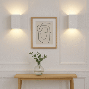 Dover White Ceramic Wall Light – Laura Ashley Collection Front