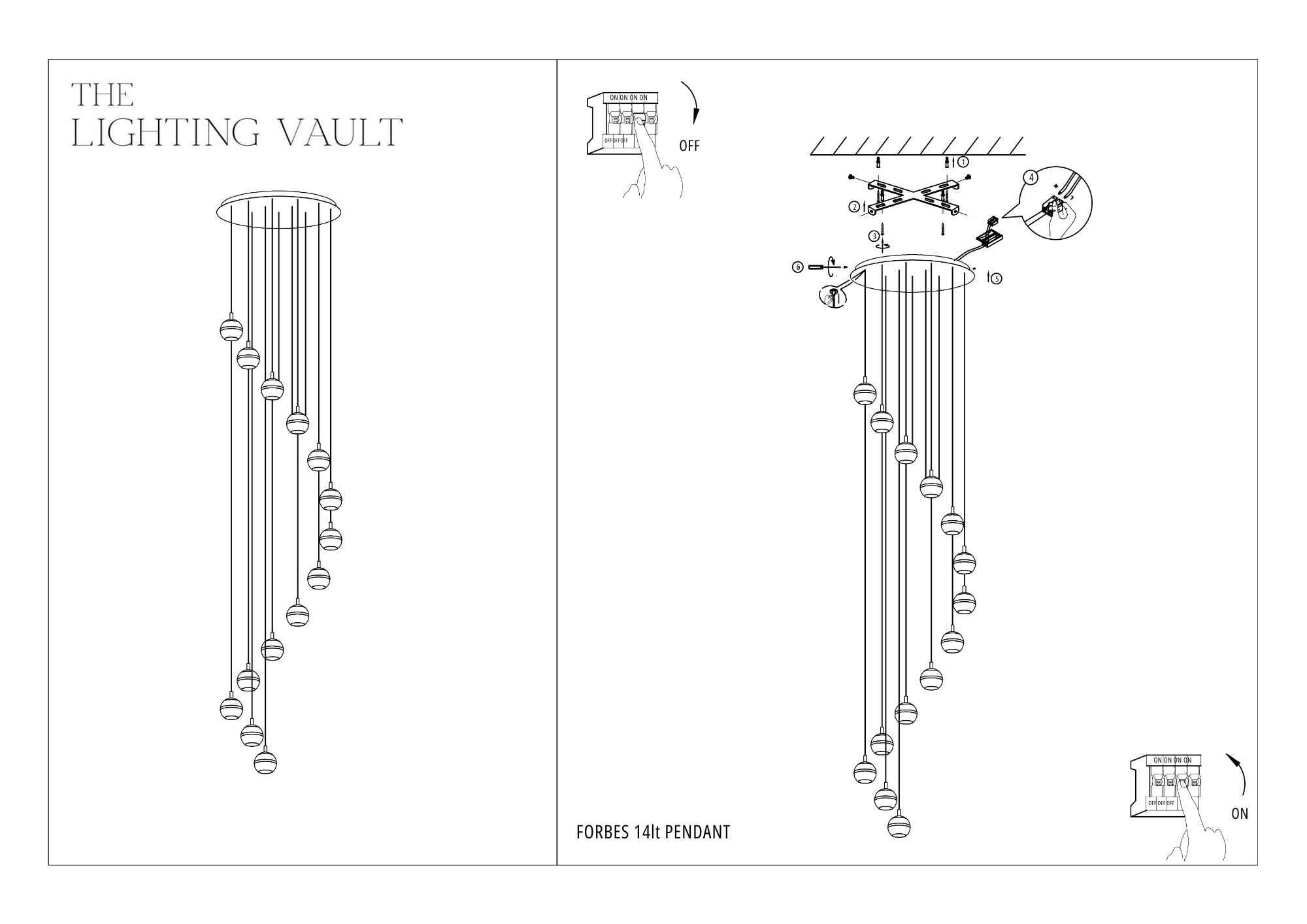 Forbes 14-Light Spiral Pendant by Laura Ashley Gallery 7