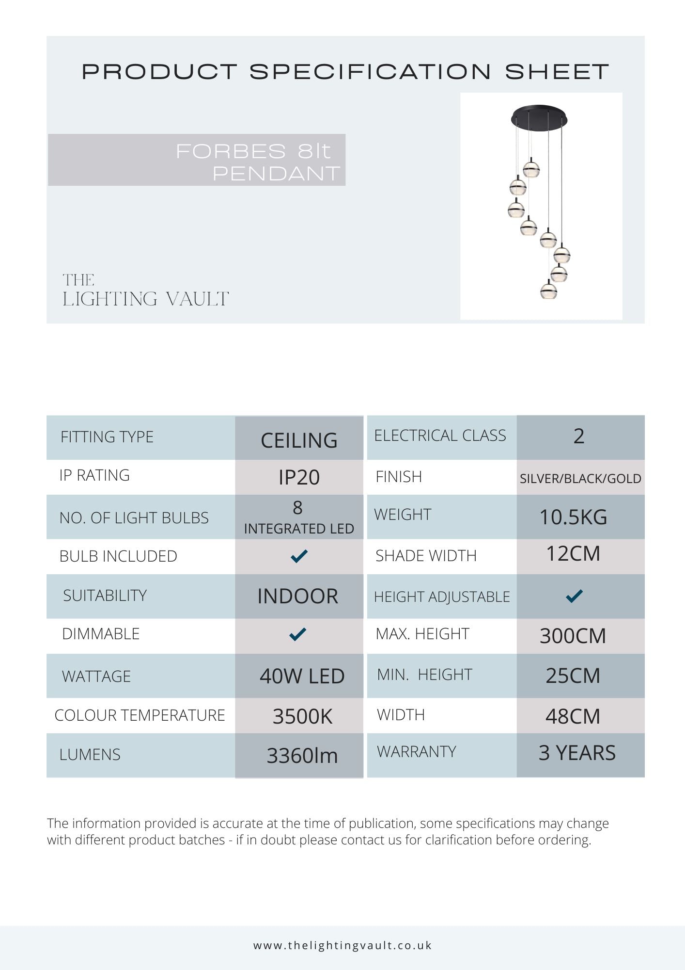 Forbes 14-Light Spiral Pendant by Laura Ashley Gallery 8