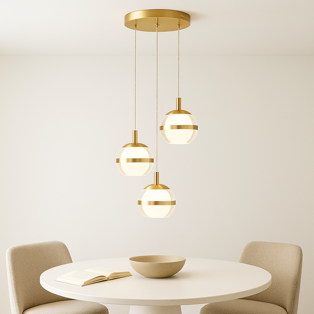 Forbes 3-Light Spiral Pendant Light by Laura Ashley Back