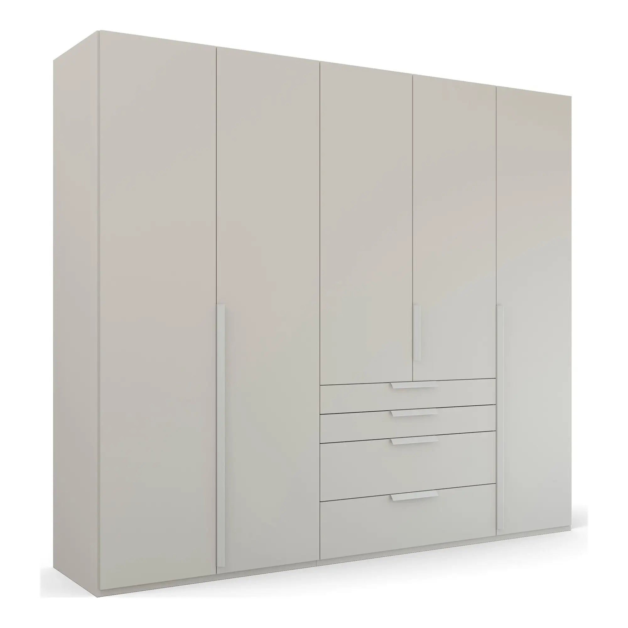 Frans 250cm Decor 5 Door Wardrobe With Drawers Front