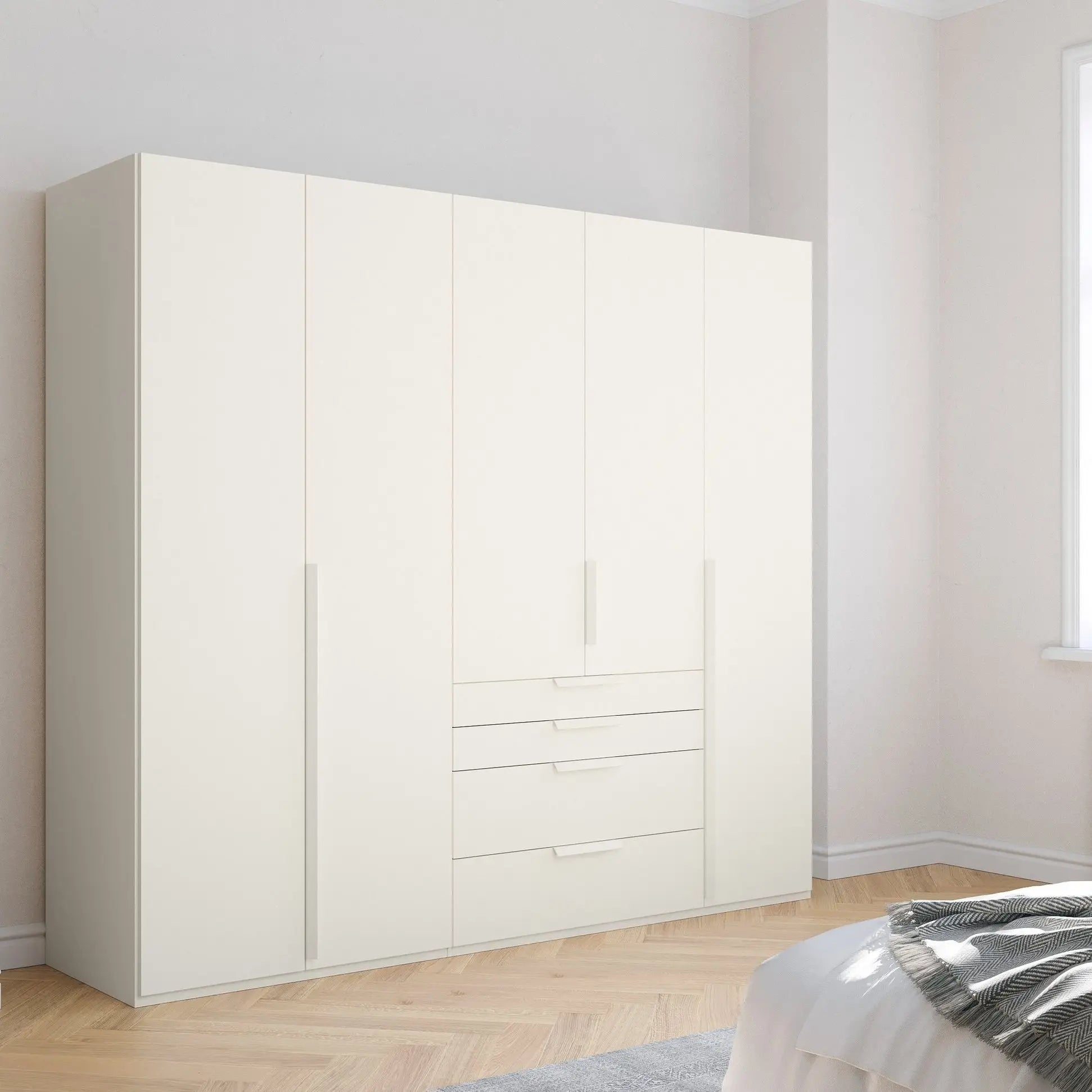 Frans 250cm Decor 5 Door Wardrobe With Drawers Gallery 5