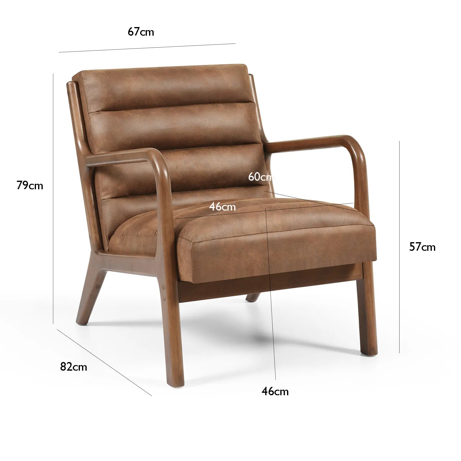 Inca Achilles Brown PU Accent Chair Gallery 5