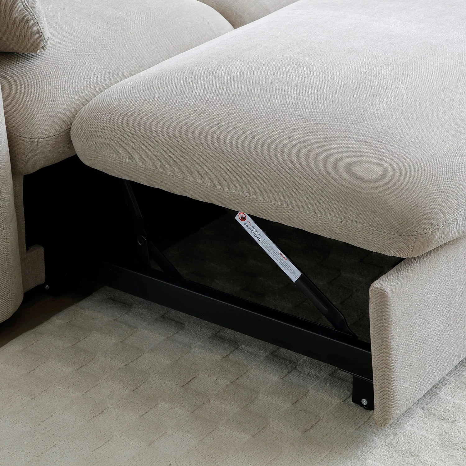 LauraAshley Mayfair Taupe Chenille Corner Sofa Bed with Storage Gallery 13