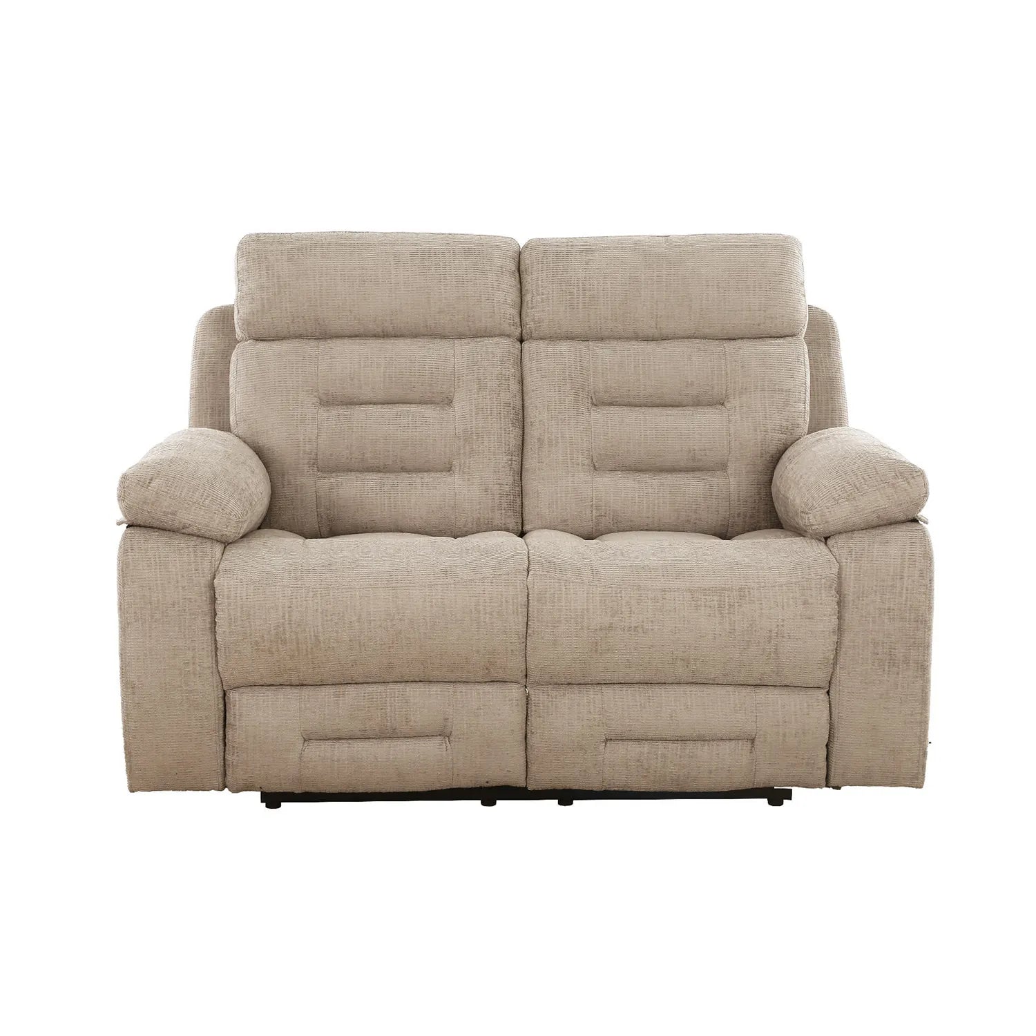 LauraAshley Wakefield Latte Fabric 2 Seater Manual Recliner Sofa Gallery 5