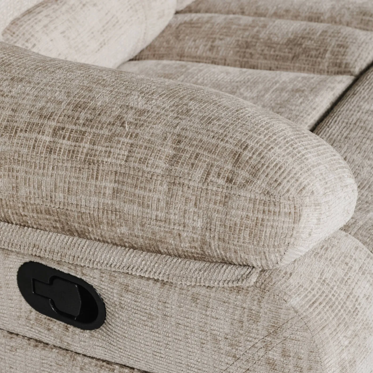 LauraAshley Wakefield Latte Fabric 2 Seater Manual Recliner Sofa Gallery 8