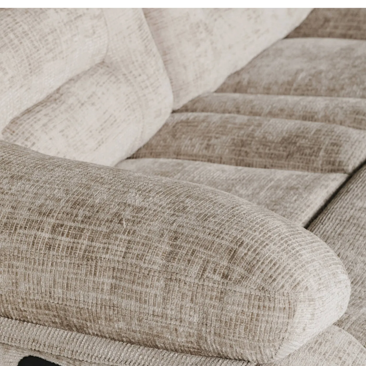 LauraAshley Wakefield Latte Fabric 2 Seater Manual Recliner Sofa Gallery 9