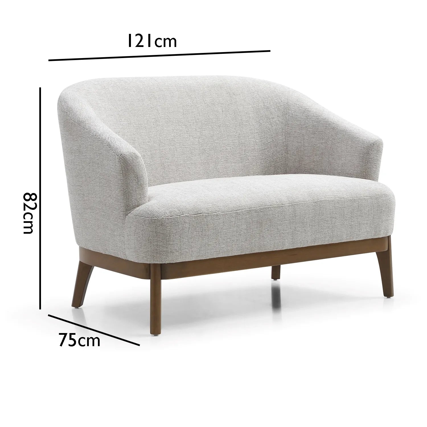 Leto Natural Woven LauraAshley Chenille 2 Seater Chair Gallery 10