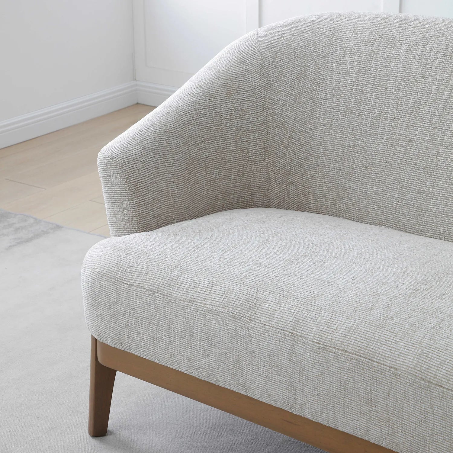 Leto Natural Woven LauraAshley Chenille 2 Seater Chair Gallery 5