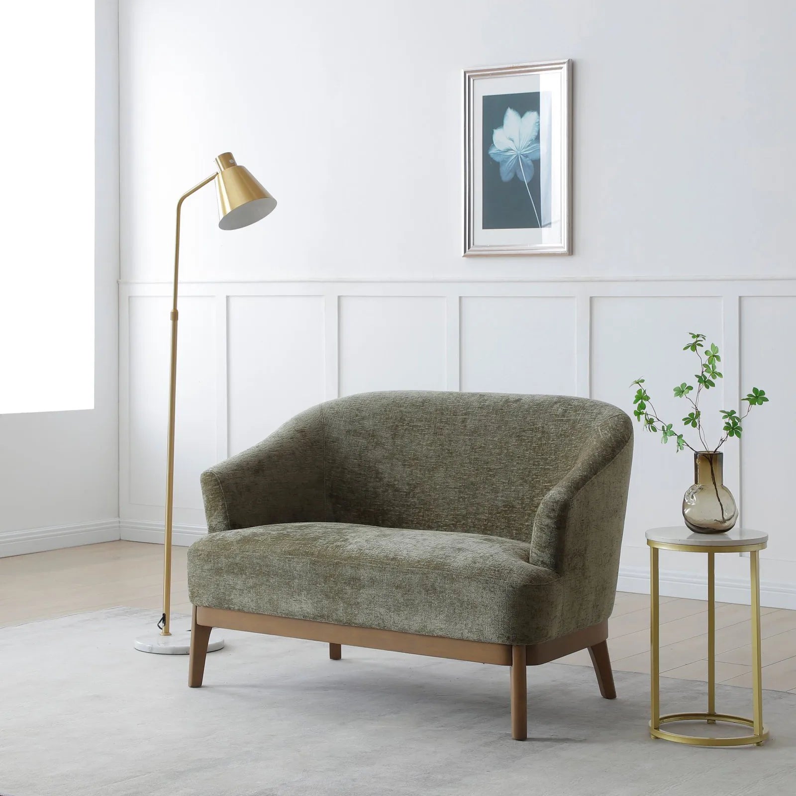 Leto Natural Woven LauraAshley Chenille 2 Seater Chair Gallery 8