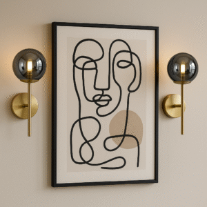 Melbourne Gold Wall Light – Laura Ashley Edition Front