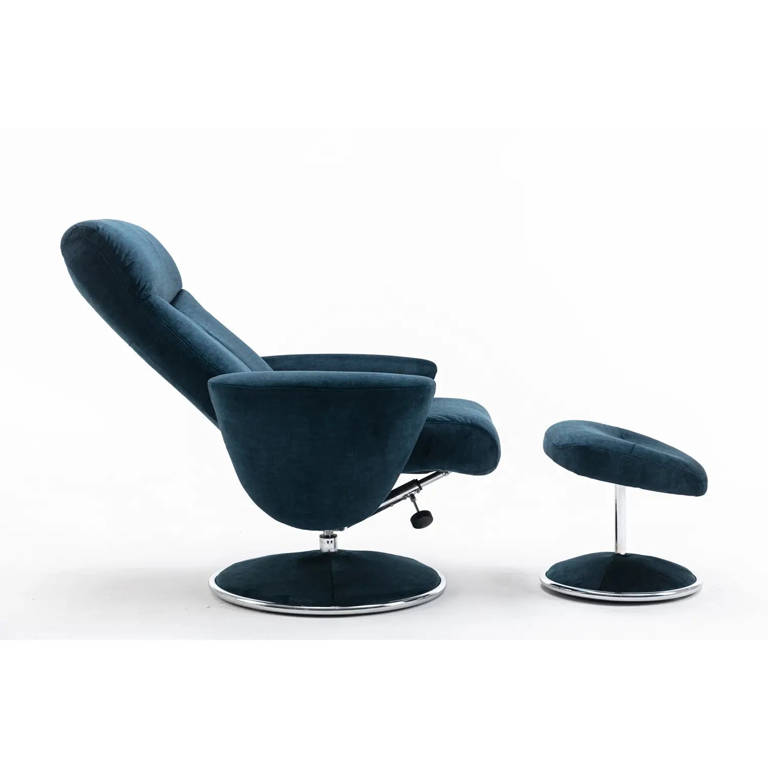 Niece Fabric Swivel Recliner Chair and Footstool Gallery 10