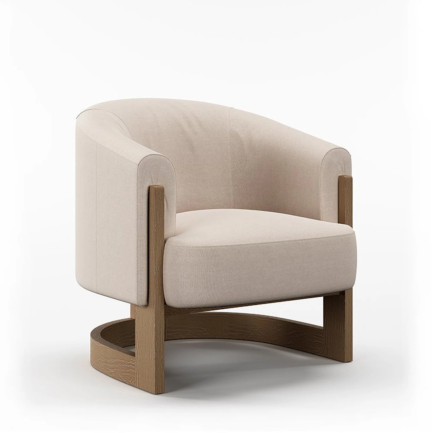Nox Natural Linen Mix Accent Chair Front