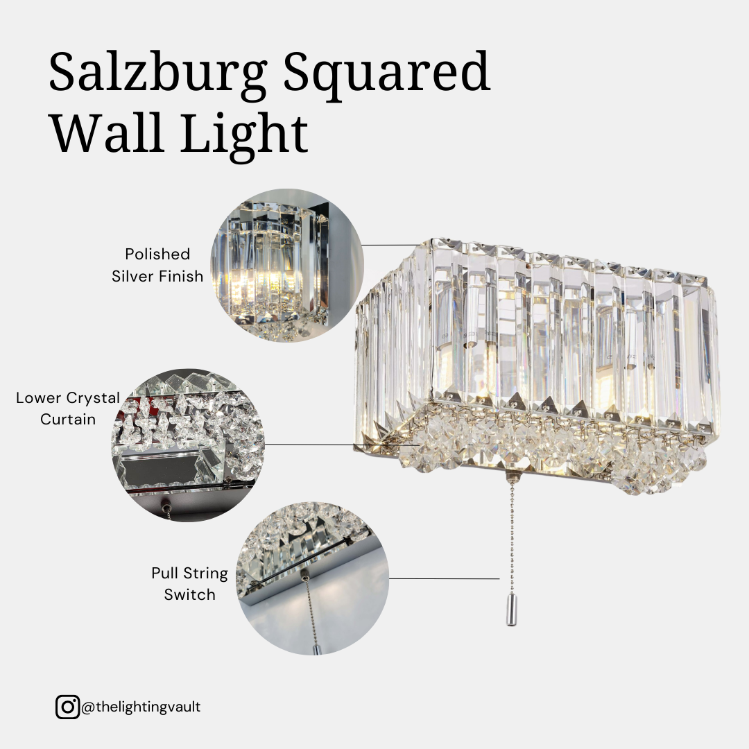 Salzburg Squared Wall Light by Laura Ashley Gallery 7