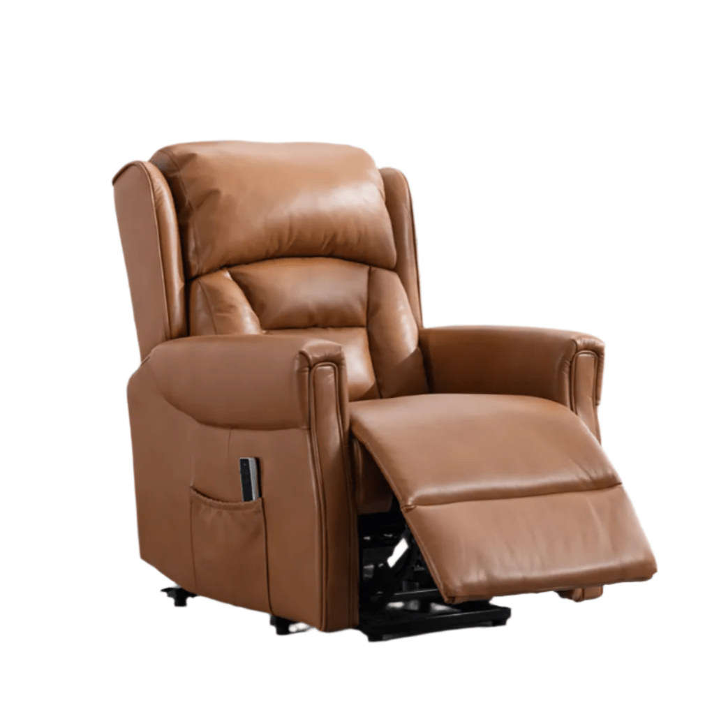 Sandringham Camel Leather Lift & Tilt Recliner (Dual Motor) – LauraAshley Front