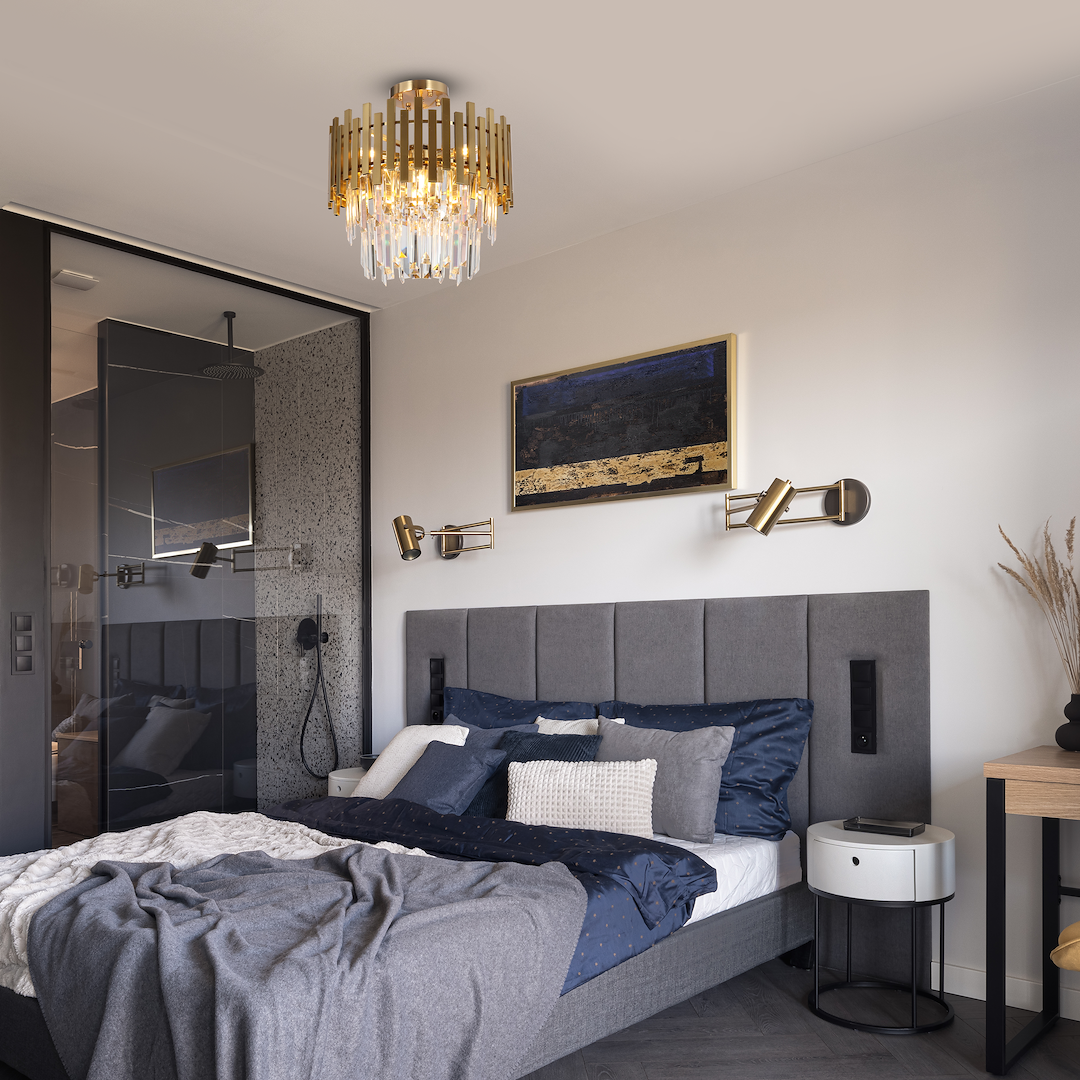 Turin Semi-Flush Gold from Laura Ashley Back