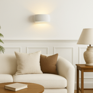 Stylish Windsor Wall Light in Paintable Ceramic – Laura Ashley Collection Front